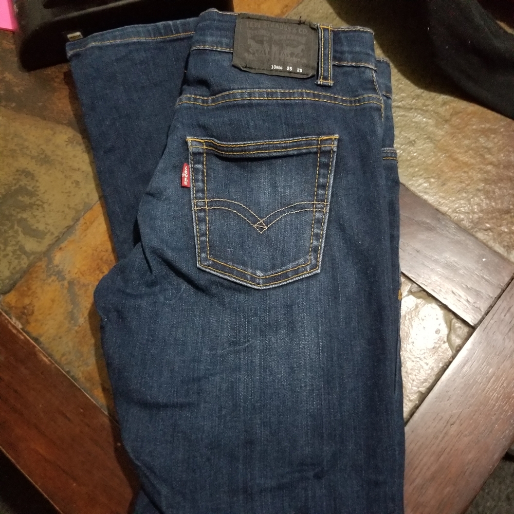 Girls Levi's Dark Blue Slim 511 Jeans 10reg
